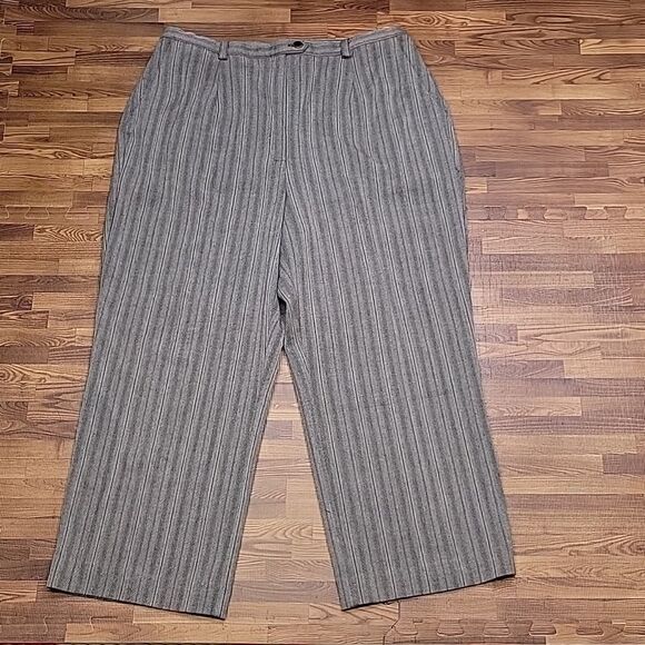 Sag Harbor Petite Pinstriped Pants Plus Size 14P - Picture 1 of 13